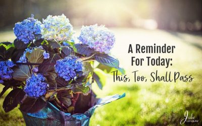 A Reminder For Today: This, Too, Shall Pass