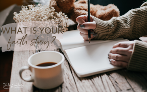 What Is Your Faith Story? Woman writing in journal