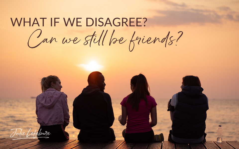 What if we disagree? Can we still be friends? | 4 friends sitting on a dock