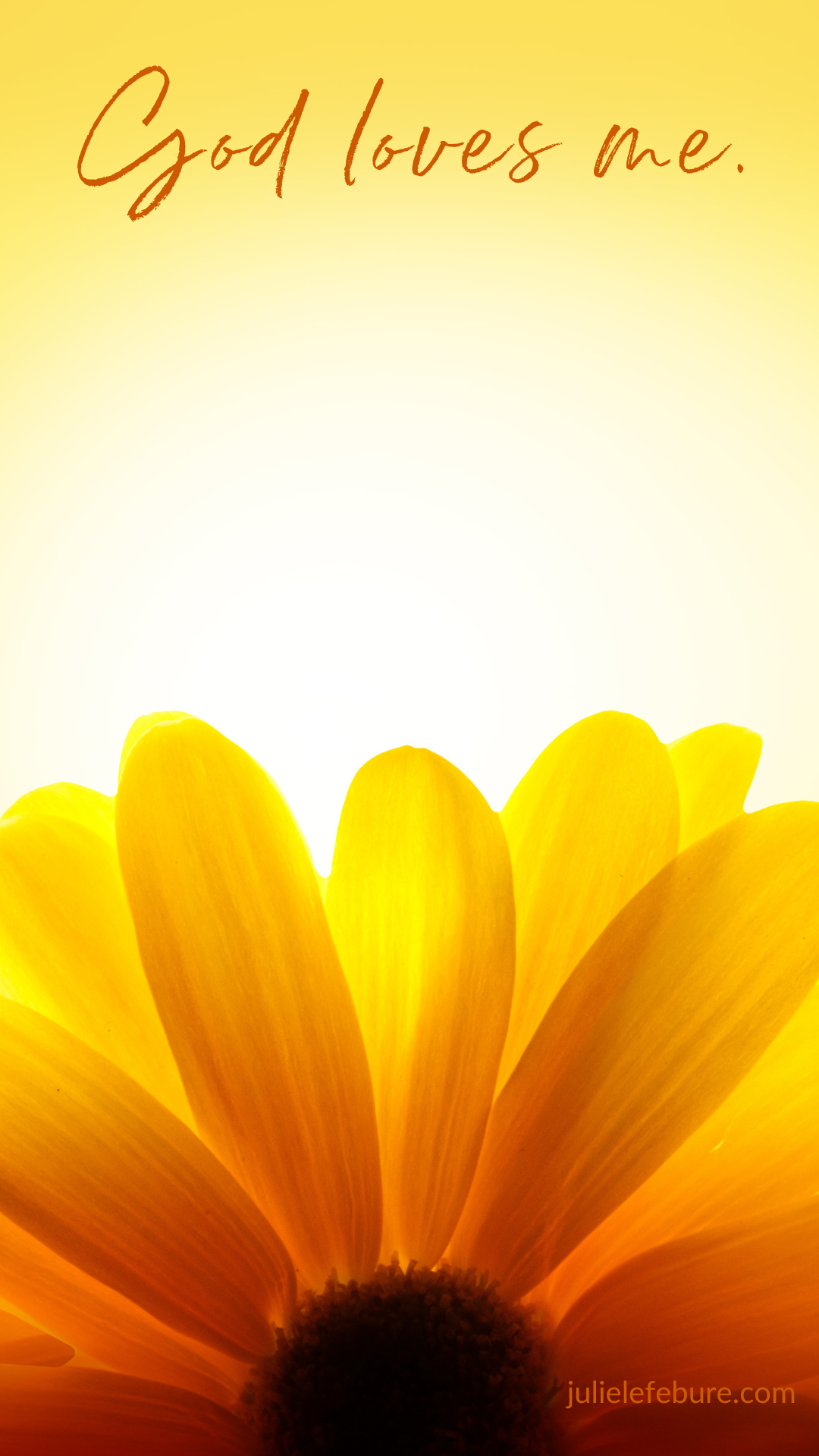 God loves me sunflower lockscreen | upper sunflower petals