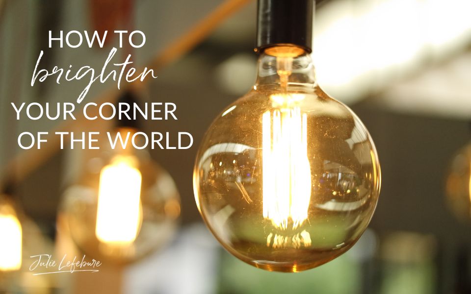 How to Brighten Your Corner of the World | string of lights hanging from ceiling